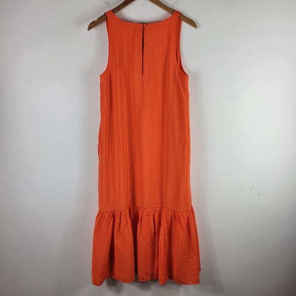 New Anthropologie Michaela Flounce Tiered Sleeveless A Line Midi Shift Dress - Picture 9 of 14